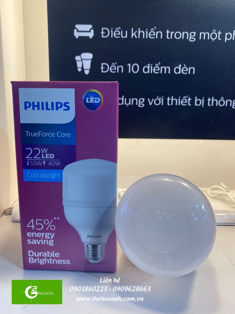 Bóng led trụ TForce Core HB MV ND 22W E27 830 GEN3