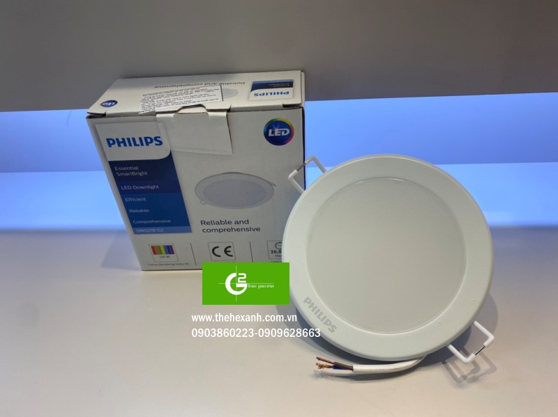 Đèn LED âm trần tròn DN027B-G2 LED6 7W D90 RD Philips