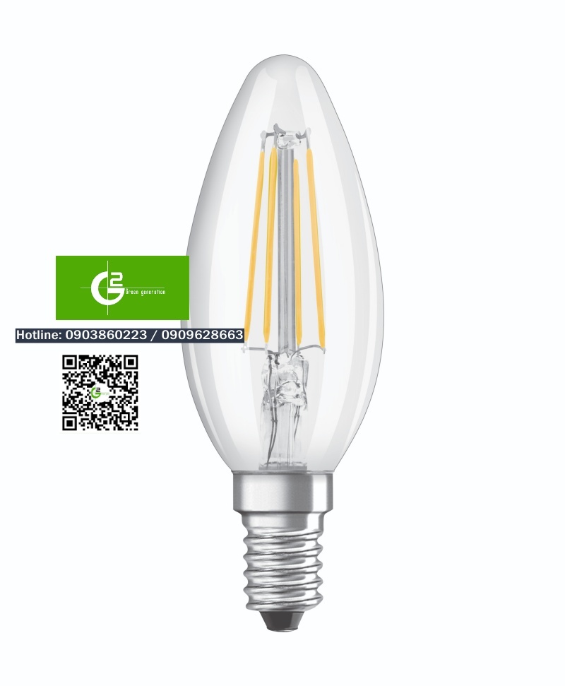 BÓNG TRANG TRÍ KHÔNG DIM LEDP CLB40D 4,5W/827 230V FIL E1410X1OSRAM