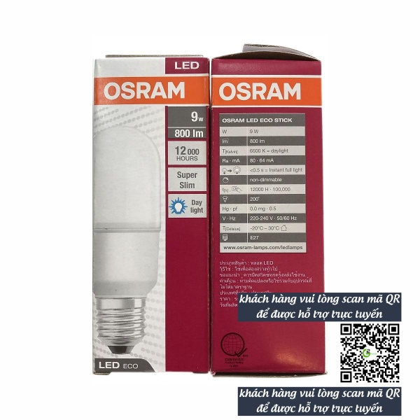 BÓNG LEDBULB ECO LECO STICK 11W/865/840/827 230V E27 OSRAM