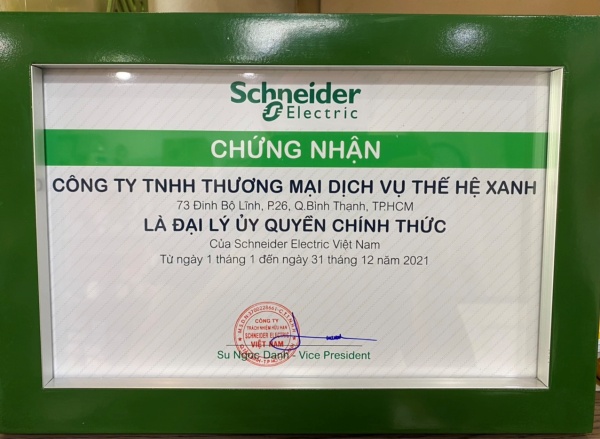 Thế Hệ Xanh nhà phân phối chính thức thiết bị điện Schneider Electric tại các quận Bình Thạnh, quận 2, Gò Vấp, quận 9 và TP Thủ Đức